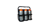 6 – 32 Oz. Non Labeled Squeeze Bottles With Folding Bottle Carrier Set