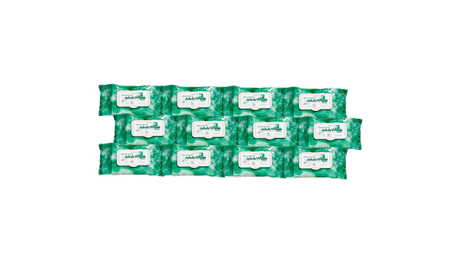 Derm Assist Adult Wipes Softpack, 50 Per Package (12 Per Case)
