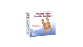 1 1/2" X 3" Knuckle Flexible Fabric Adhesive Bandages  (100 Per Box)