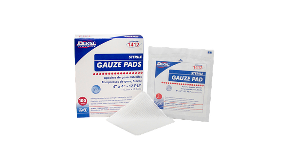 12 Ply Sterile Gauze Pads 4" X 4"  (100 Per Box)