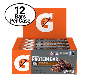Gatorade Chocolate Chip Protein Bars, 20g Protein, 2.8 oz. (12 Per Case)