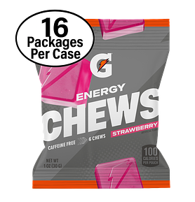 Gatorade Energy Chews Strawberry (16 Packages Per Case)