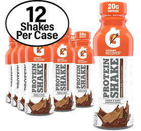 Gatorade Chocolate Recover Protein Shake, 20g Protein, 11.16 oz. (12 Per Case)