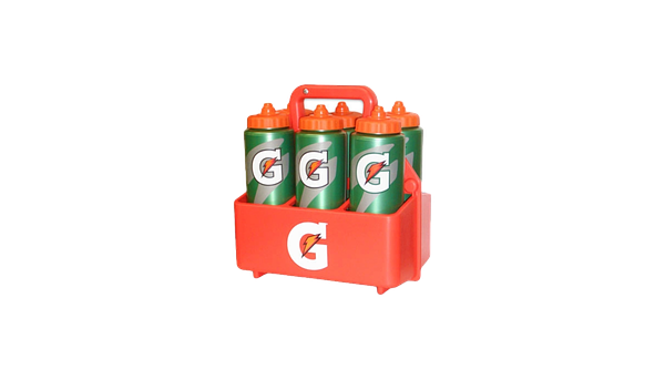 6   32 Oz. Contour Squeeze Bottles With Bottle Carrier Set