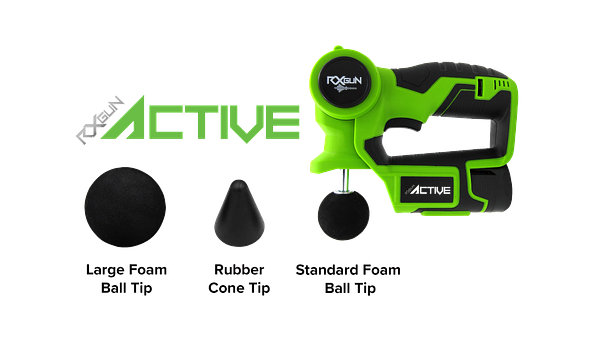 Rx Gun Active 3 Tips High Intensity Percussion Massage Gun
