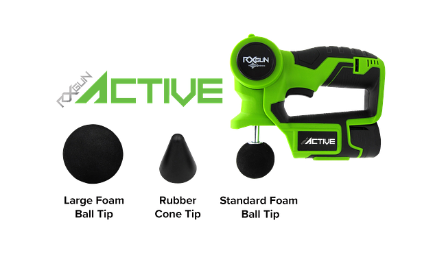 Rx Gun Active 3 Tips High Intensity Percussion Massage Gun