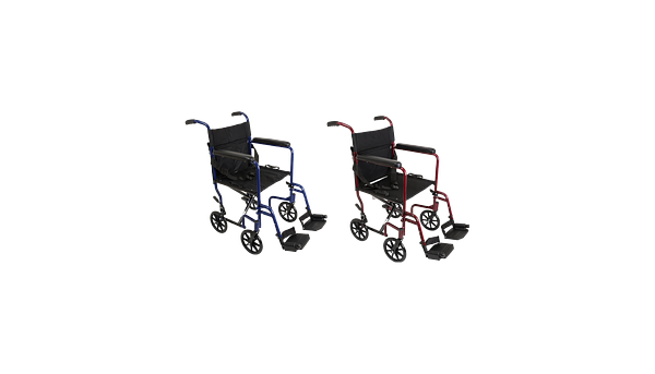 Pro Basics Aluminum Transport Chair 19" X 16" Seat