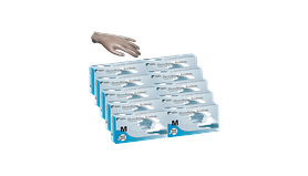 Derm Assist Synthetic Powder Free Vinyl Exam Gloves, 100 Per Box (10 Boxes Per Case)